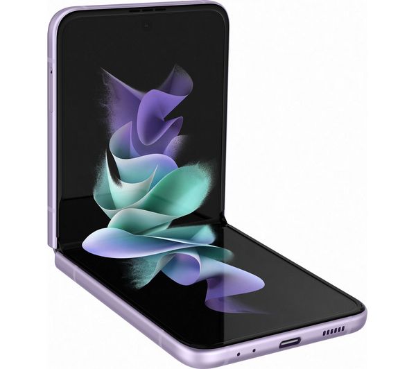 SAMSUNG Galaxy Z Flip3 5G - 256GB, Lavender - Acceptable (SCREEN POOR)