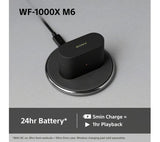 SONY WF-1000XM6 Wireless Bluetooth Noise-Cancelling Earbuds - Black - Pristine
