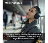 SONY WH-1000XM5 Wireless Bluetooth Noise-Cancelling Headphones - Midnight Blue - Pristine