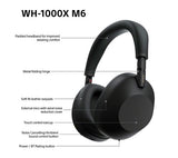SONY WH-1000XM6 Wireless Bluetooth Noise-Cancelling Headphones - Black - Good