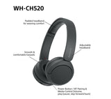 SONY WH-CH520B Wireless Bluetooth Headphones - Black - Good