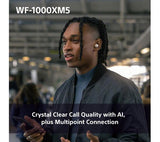 SONY WF-1000XM5 Wireless Bluetooth Noise-Cancelling Earbuds - Black - Pristine