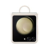 Samsung Cream Silicone Case with Ring - For Samsung Galaxy Z Flip5