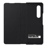 Samsung Galaxy Z Fold 3 Leather Flip Cover Case - Black