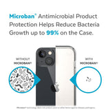 Speck Presidio Perfect-Clear - iPhone 14 / iPhone 13 Case with MICROBAN Coating - Clear