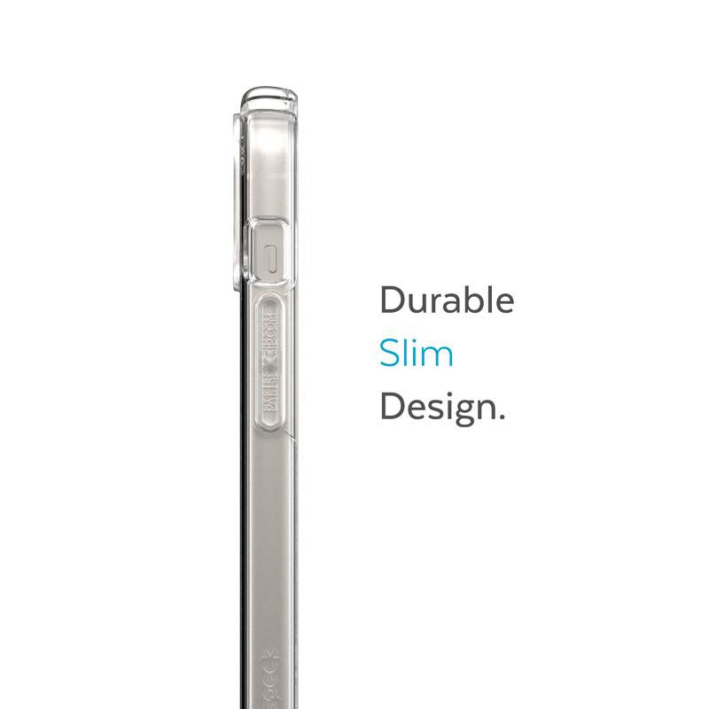 Speck Presidio Perfect-Clear - iPhone 14 / iPhone 13 Case with MICROBAN Coating - Clear