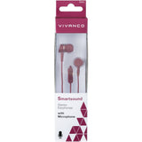 Vivanco Smartsound Earphones W/Mic - Berry
