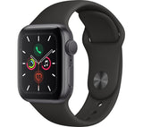 APPLE Watch Series 5 - Space Grey Aluminium with Black Sports Band, 44mm - Acceptable