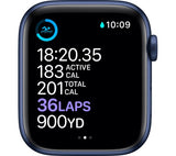 APPLE Watch Series 6 GPS - Blue Aluminium with Deep Navy Sports Band, 40mm - Very Good