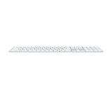 APPLE Magic Wireless Keyboard with Touch ID & Numeric Keypad - White & Silver - Pristine