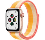 Apple Watch SE 1 GPS + Cellular - Gold Aluminium with Maize & White Sport Loop, 40mm - Acceptable