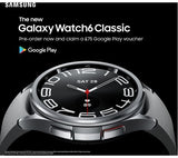 SAMSUNG Galaxy Watch6 Classic GPS + Cellular - Black, 47mm - Pristine