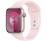 Apple Watch Series 9 GPS + Cellular, 41mm Pink Aluminium Case with Light Pink Sport Band - S/M - Pristine