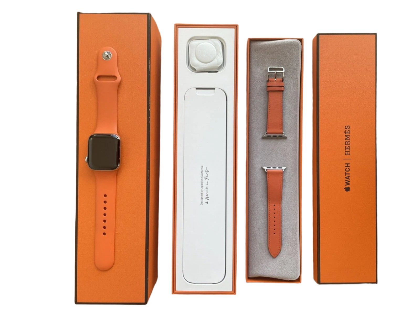 Apple Watch Hermès Series 44mm Stainless Steel with Orange