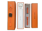 Apple Watch Hermès Series 6 44mm Stainless Steel with Orange Single Tour - Good