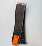 Apple 49mm Black/Charcoal Trail Loop Watch Band - M/L - Natural Titanium (Poor Condition)