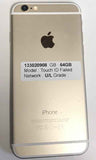 Apple iPhone 6 - 64GB - Gold (Unlocked) Smartphone - NO TOUCH ID